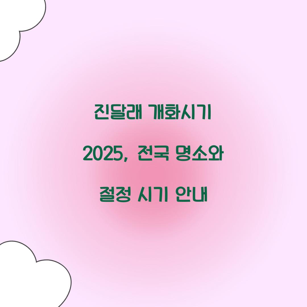 진달래 개화시기 2025
