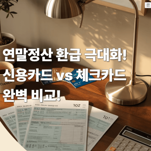연말정산 환급 극대화! 신용카드 vs 체크카드 완벽 비교!