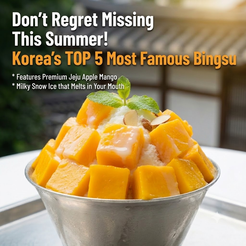 Thumbnail image introducing 5 famous bingsu (shaved ice) spots in Korea to visit this summer