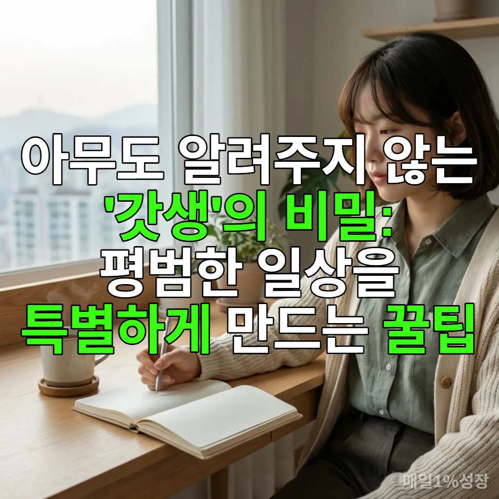 갓생을 계획하는 한국인 여성의 모습
