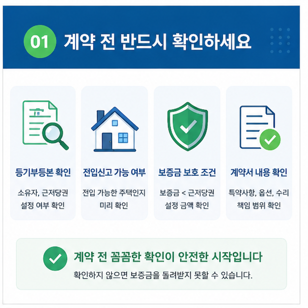 월세 계약 전 등기부등본 확인과 전입신고 가능 여부 등 필수 점검 사항 정리