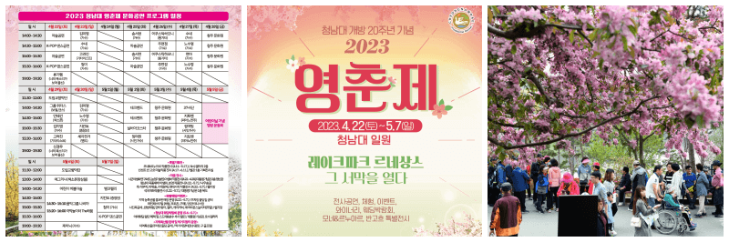 영춘제 일정, 영춘제 포스터, 영춘제 사진