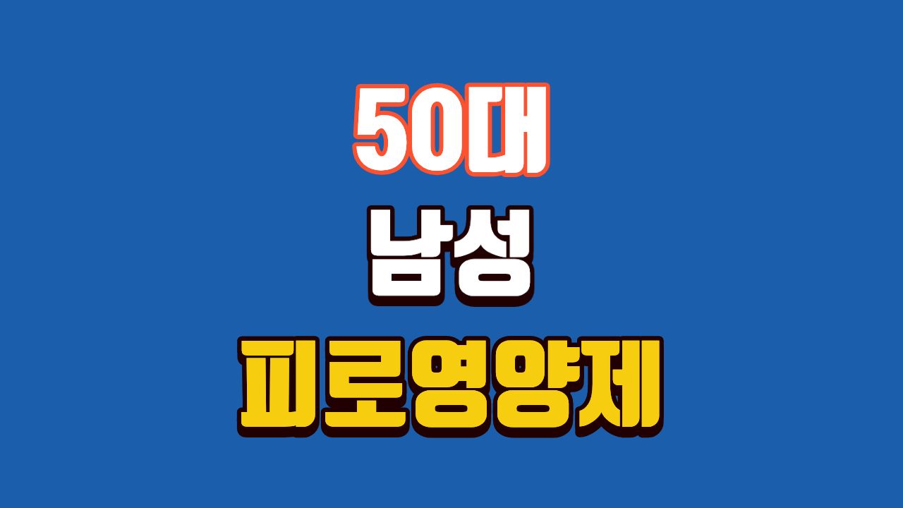 50대 남성 피로영양제