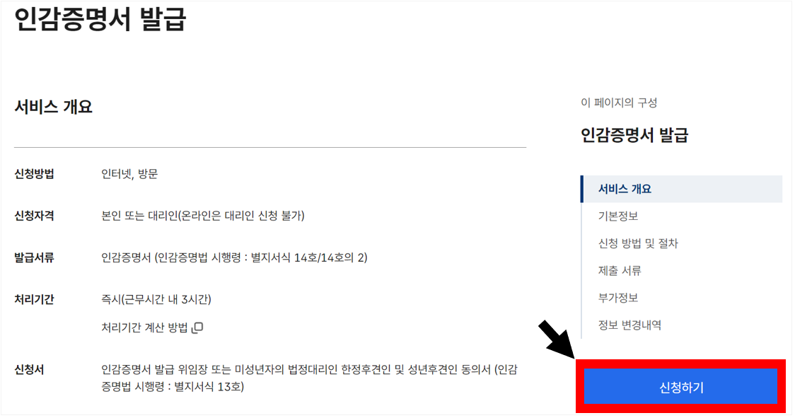 인감증명서 인터넷발급 방법 (온라인 발급)