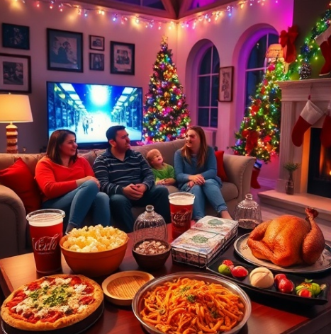 가족과 함께 즐기는 크리스마스 사진