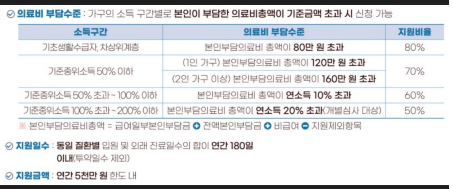 재난적의료비 지원