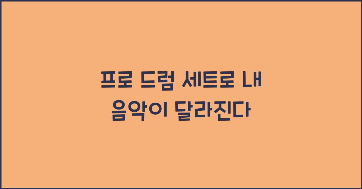 프로 드럼 세트