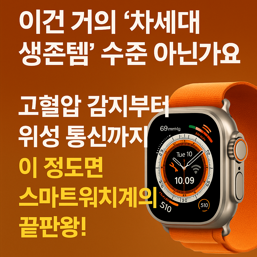 애플워치 울트라 3, 이건 거의 '차세대 생존템' 수준 아닌가요?