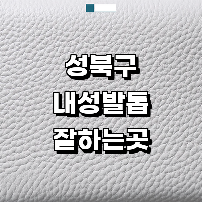 서울 성북구 내성발톱