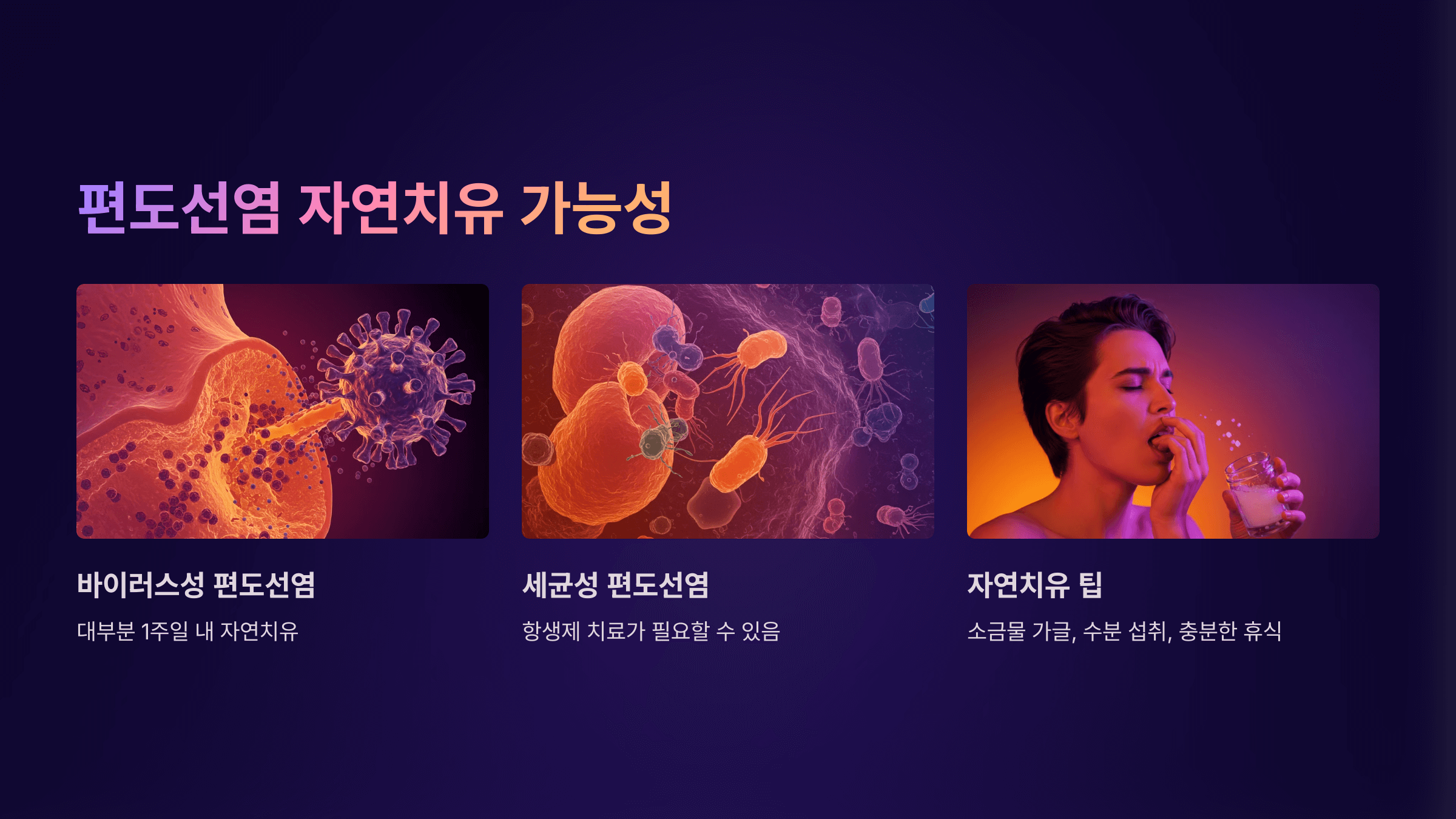 편도선염 자연치유 가능성