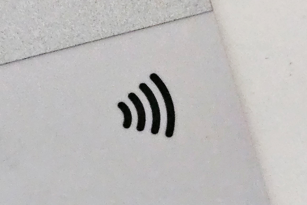 컨택트리스 터치 결제 표시 Contactless pay