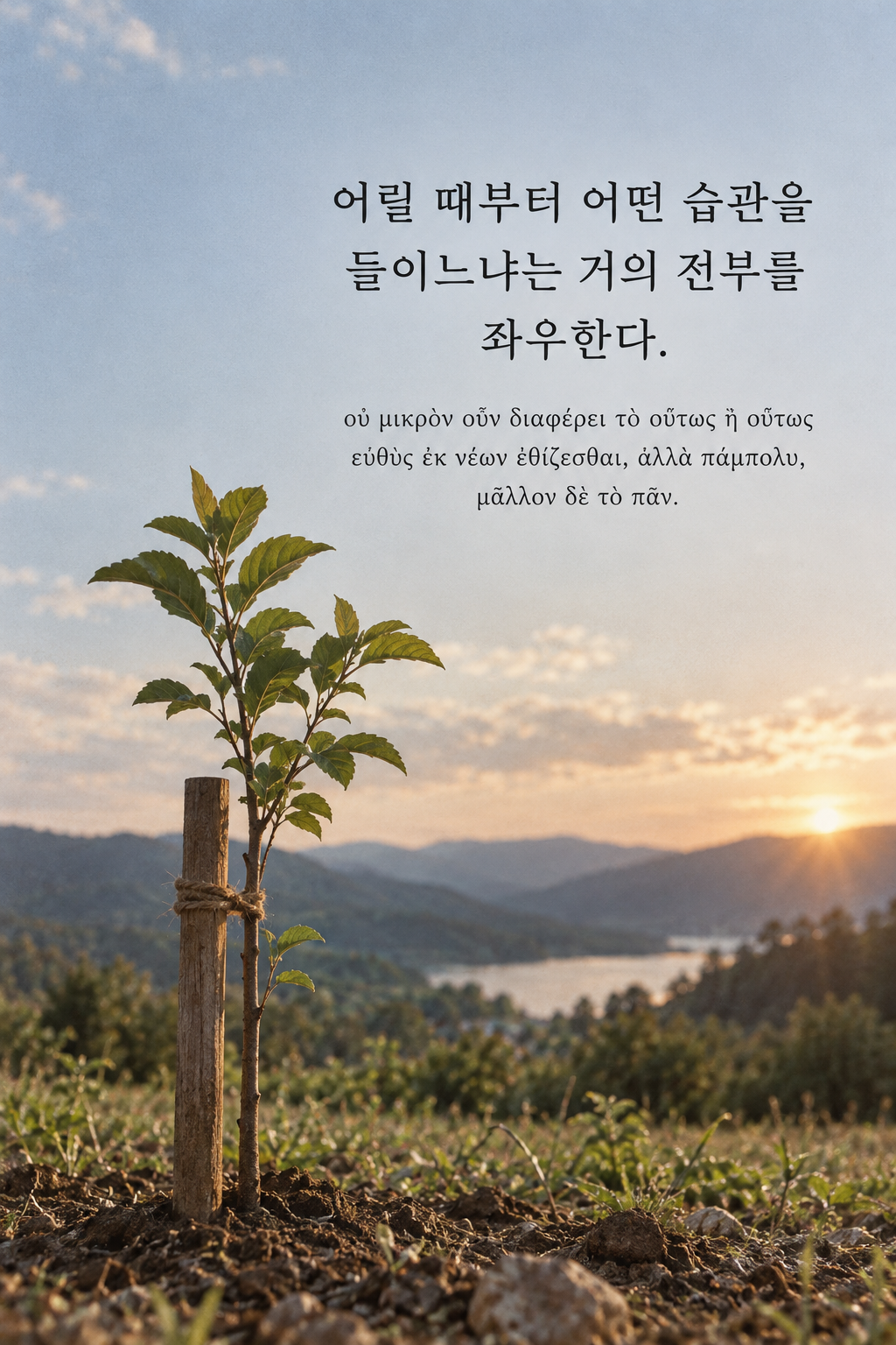 아리스토텔레스 명언 16 — 어릴 때부터 어떤 습관을 들이느냐는 거의 전부를 좌우한다. — 아날로그 필름