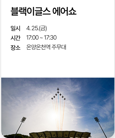 아산 이순신축제 블랙이글스 에어쇼