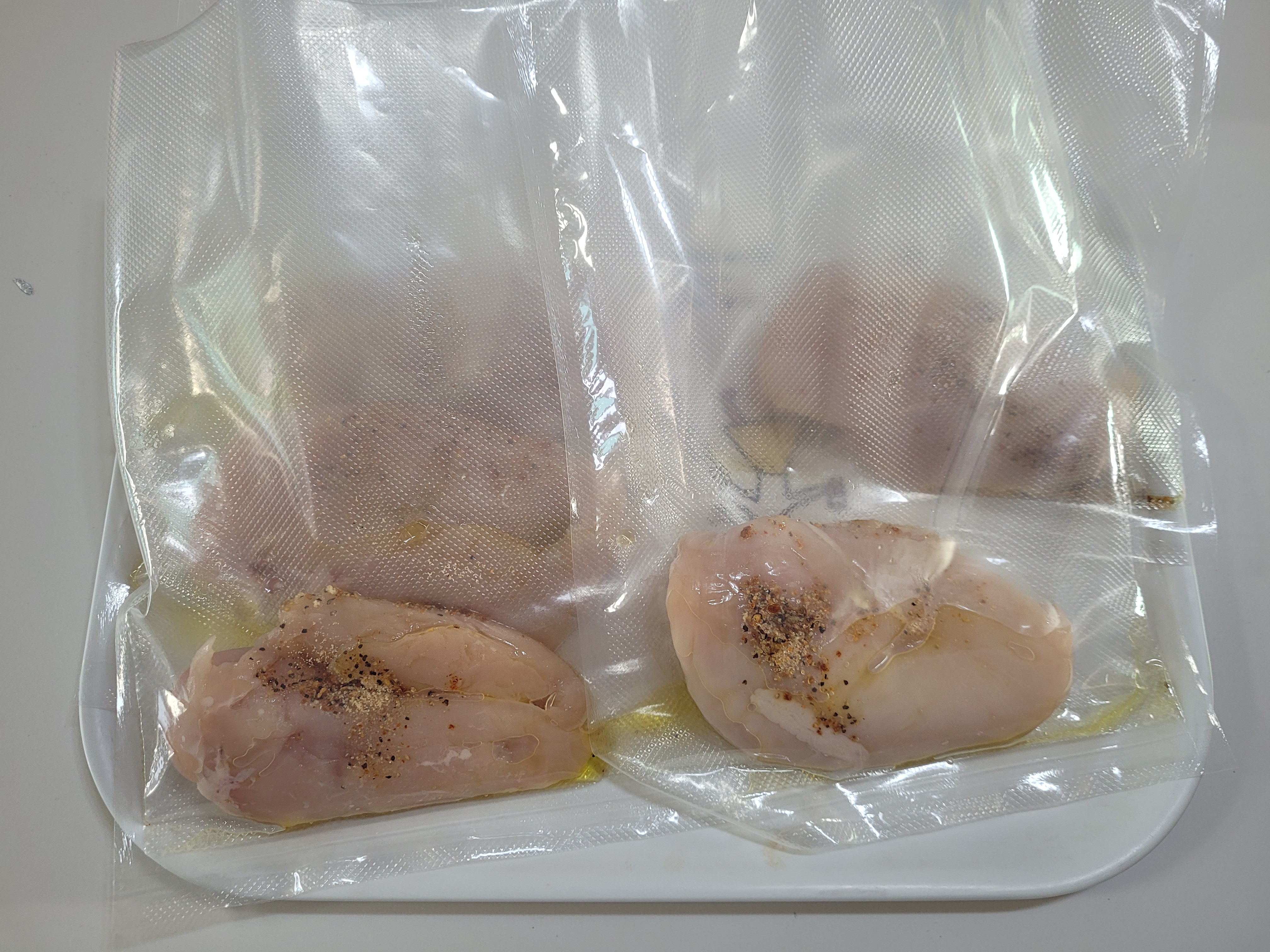 진공팩에 시즈닝 넣기