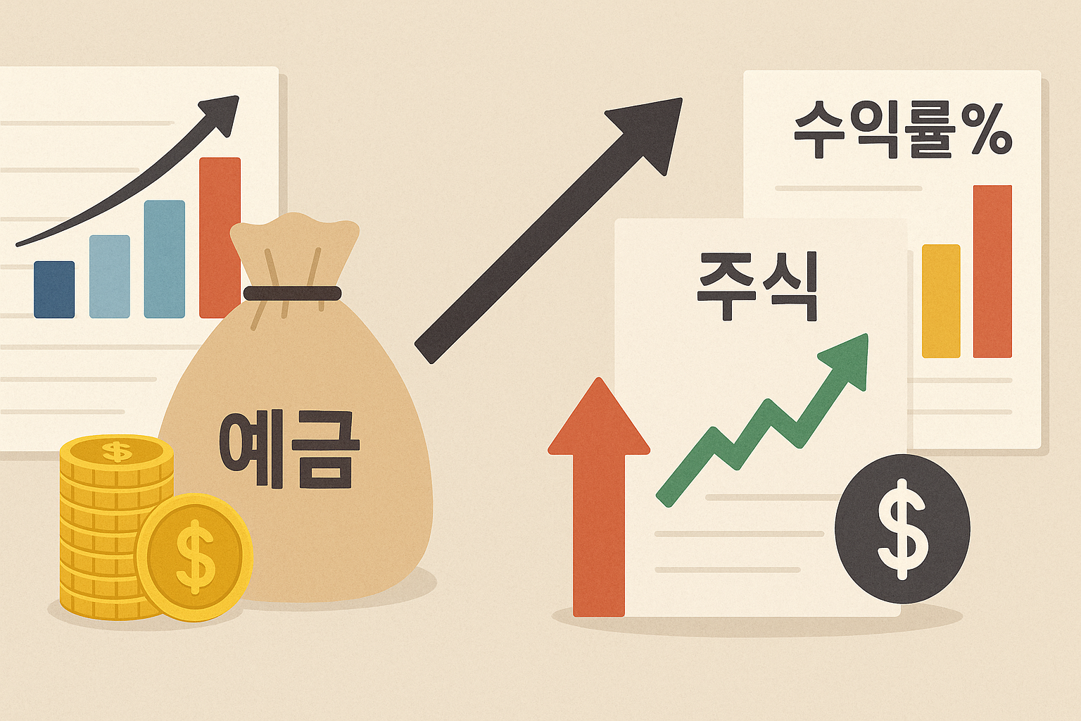 예금 vs 주식 수익율 비교