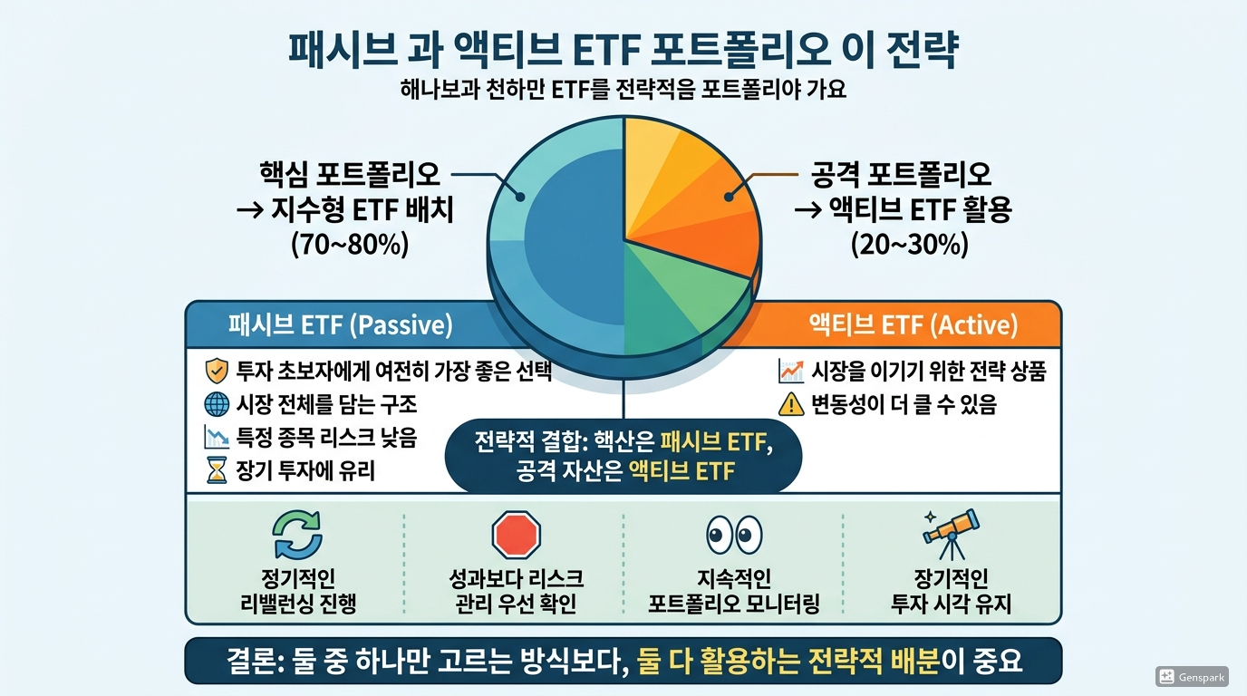 패시브 ETF와 액티브 ETF 차이점