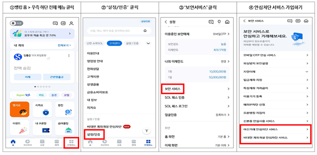 여신거래 안심차단 서비스