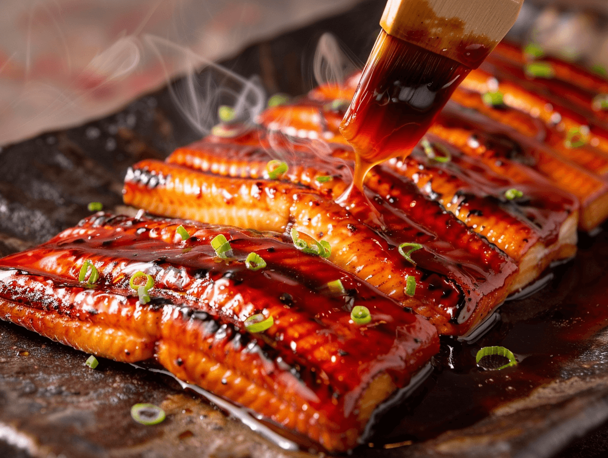 장어에-양념-바르는-이미지