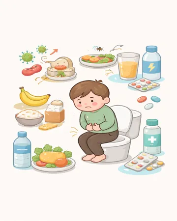 설사 원인에 따라 음식과 약 선택을 구분해 관리하는 흐름4