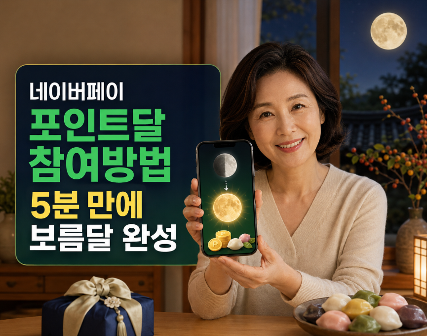 네이버페이 포인트달 참여방법 ❘ 5분만에 보름달 완성하기