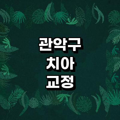 서울 관악구 교정 치과