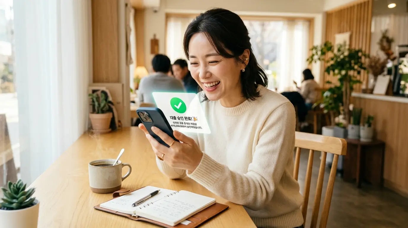 성공적인-대출-승인-후-안도하는-모습