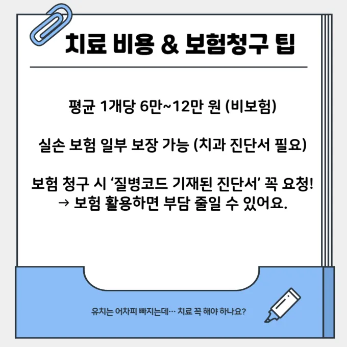 유치 레진 비용