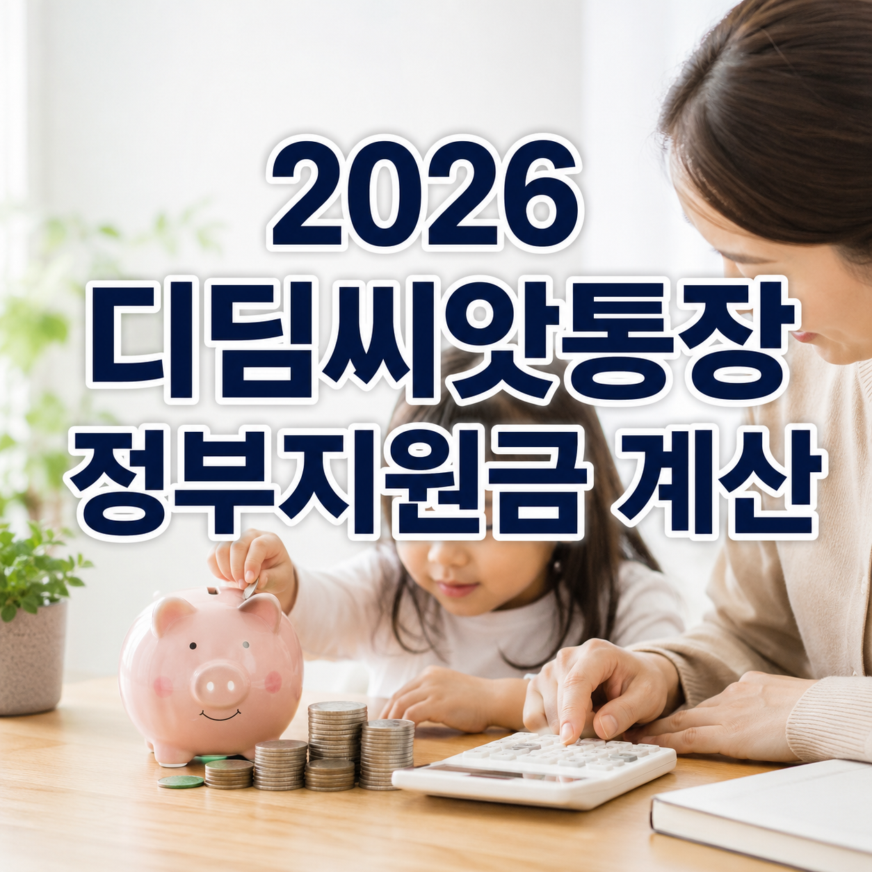 2026 디딤씨앗통장 정부지원금 계산|월 5만 원 넣으면 10년 후 얼마 모일까?