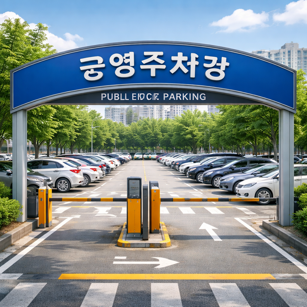 공영주차장 입구 이미지