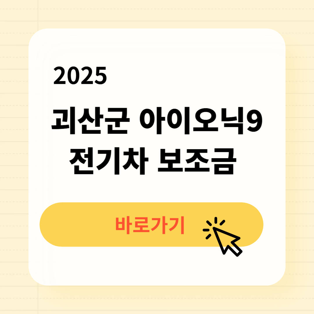 괴산군 아이오닉9 전기차 보조금
