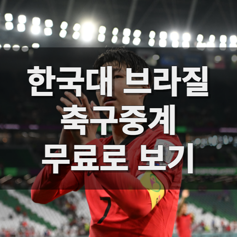 카타르 월드컵 한국과 브라질 축구 중계 무료