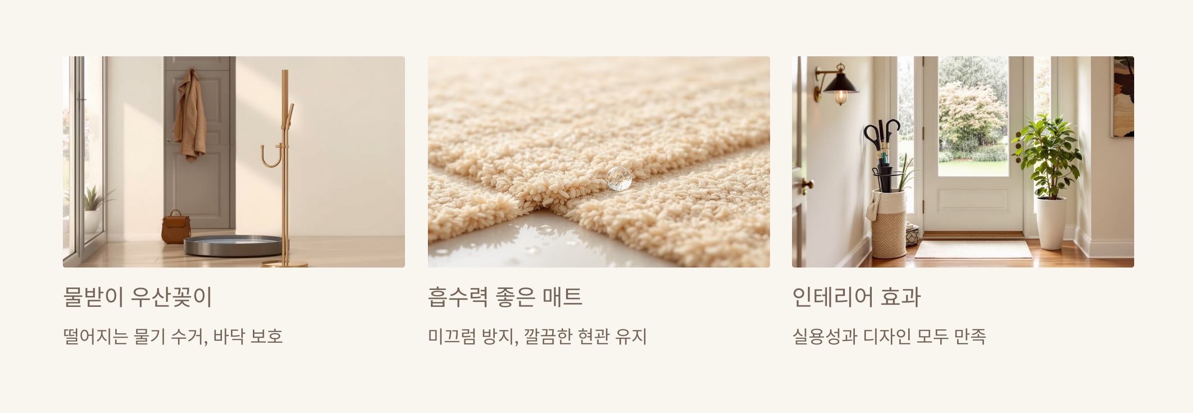 현관 물기 정리템