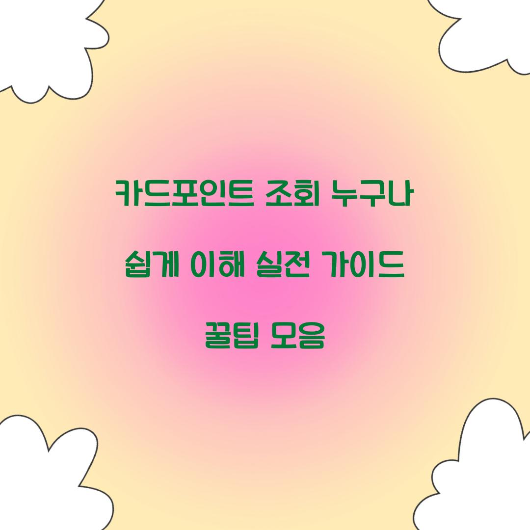 카드포인트 조회