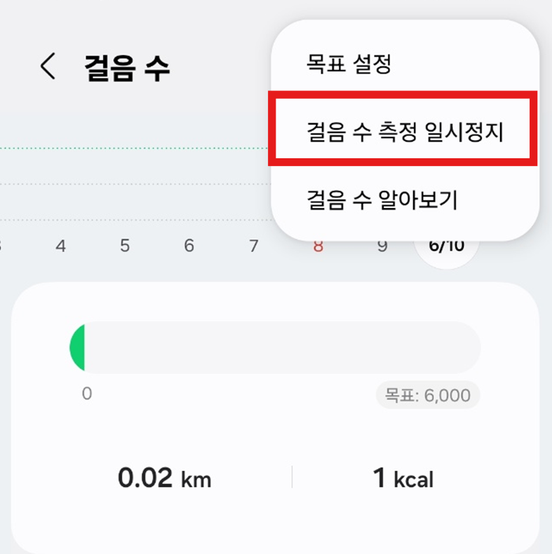 방법 3. 걸음수 측정 설정 확인하기