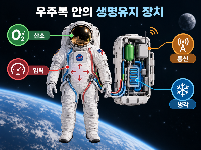 우주복 기능, 한 벌 안에서 산소&middot;압력&middot;냉각을 어떻게 유지할까?