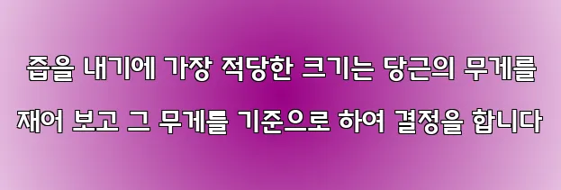  즙을 내기에 가장 적당한 크기는 당근의 무게를 재어 보고 그 무게를 기준으로 하여 결정을 합니다