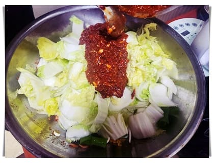 겉절이 버무리기