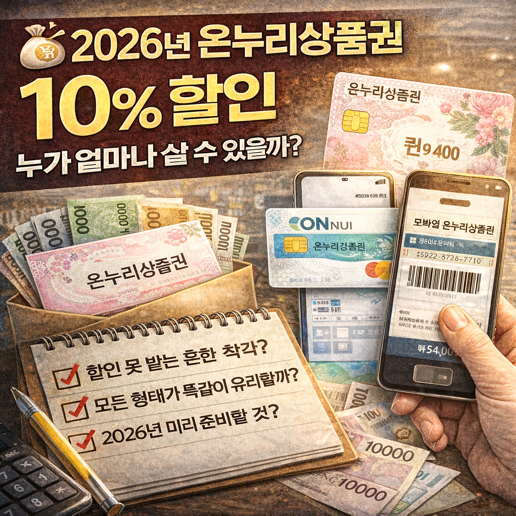 2026년 온누리상품권 10% 할인