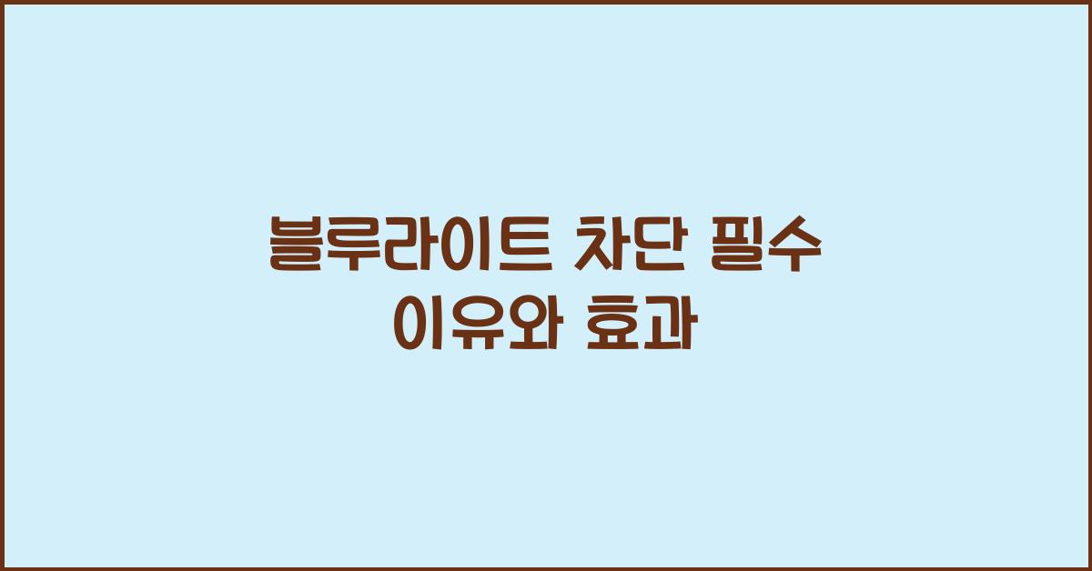 블루라이트 차단