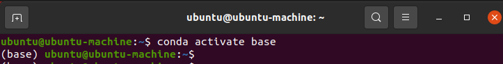 conda activate