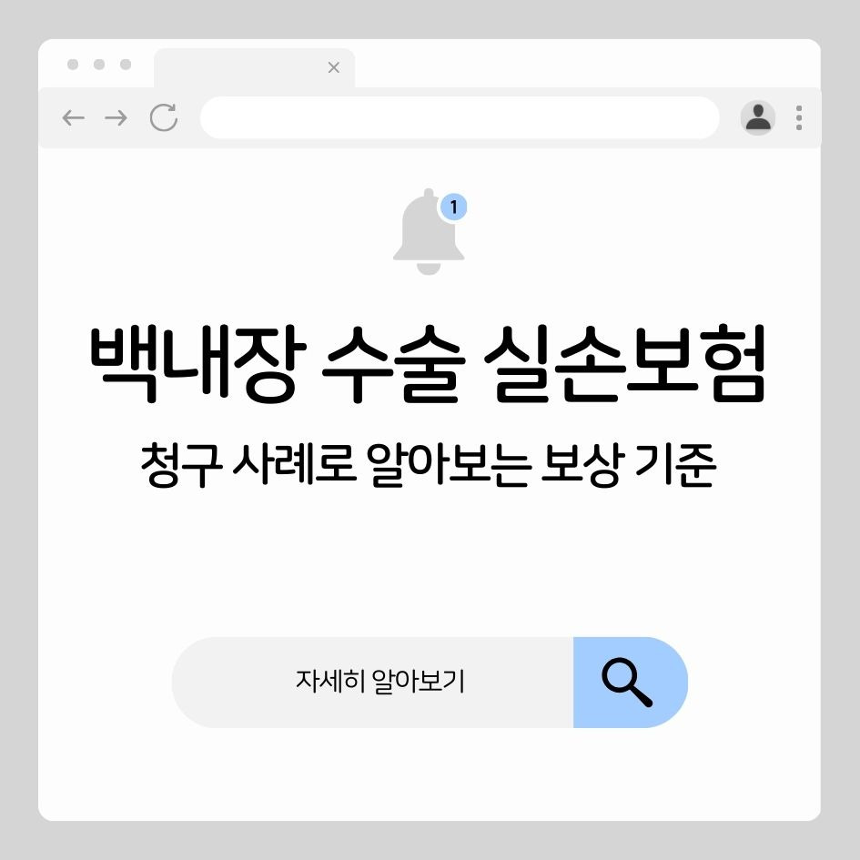 백내장 수술 실손보험 청구 사례