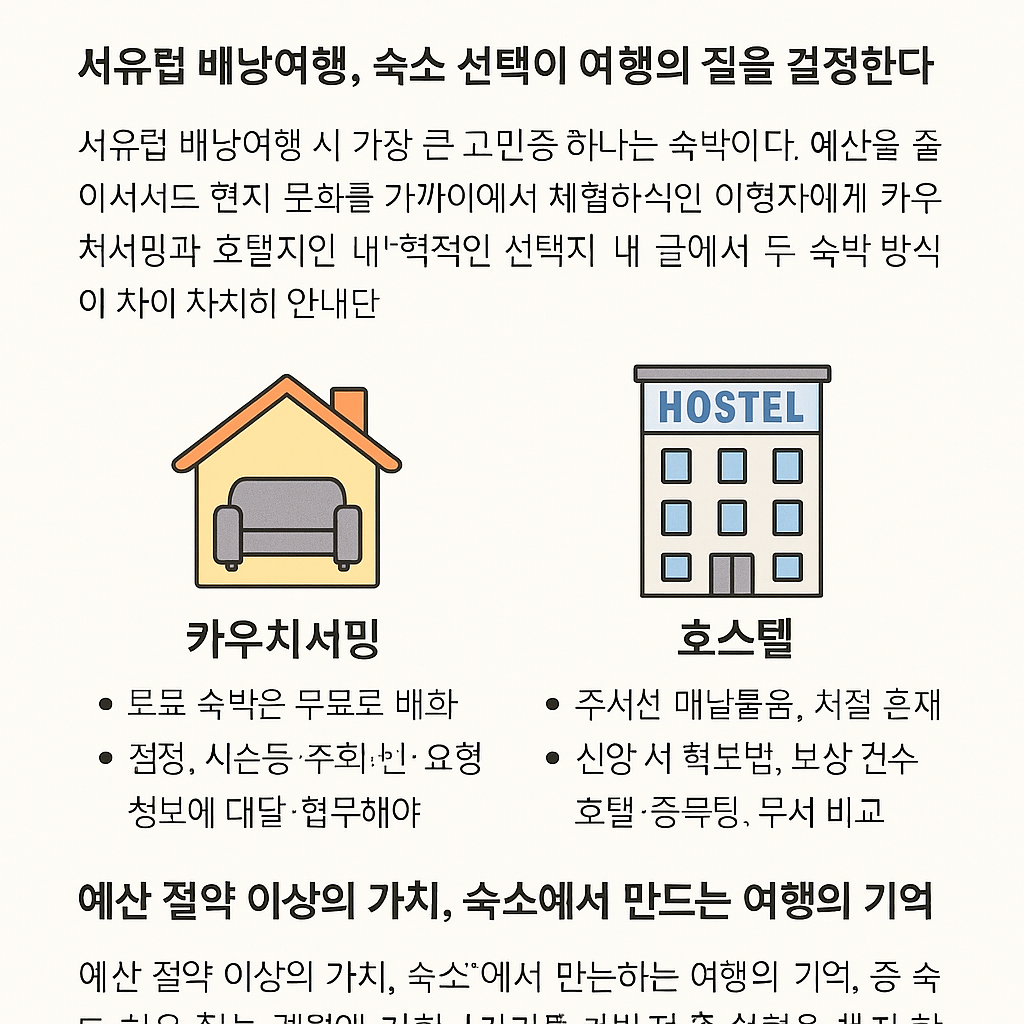 서유럽 카우치서핑과 호스텔 이용