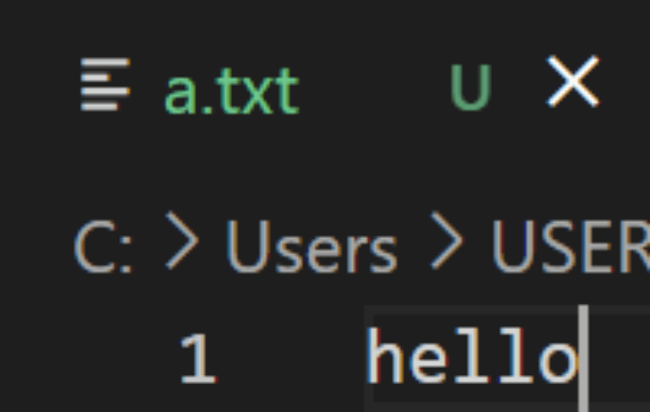 master 브랜치에서 a.txt 파일 내용 추가