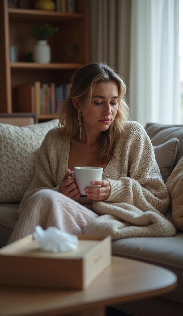 감기에 걸린 여자