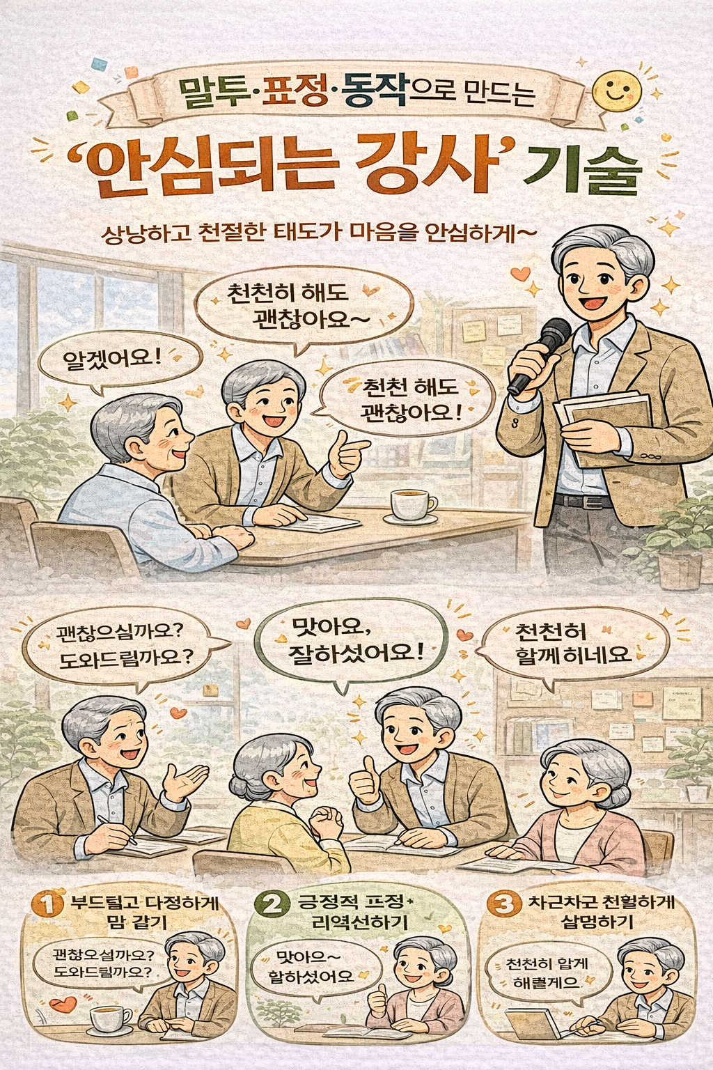 말투&middot;표정&middot;동작 안심되는 강사&rsquo;기술