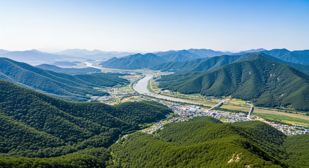 단양 풍경 드론 샷