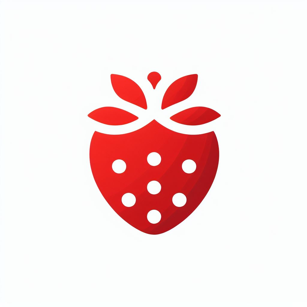 빨간색 딸기 로고 1