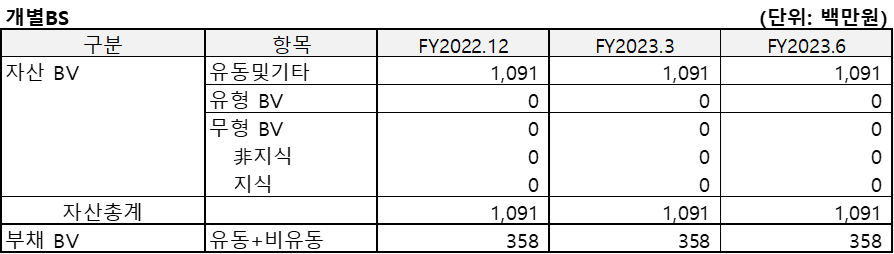 디카르고(2023.3)의 개별BS