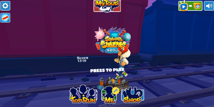 서브웨이-서퍼-게임하기-메인-화면