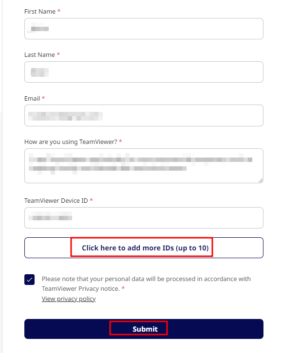 팀뷰어 개인 사용자 확인 절차